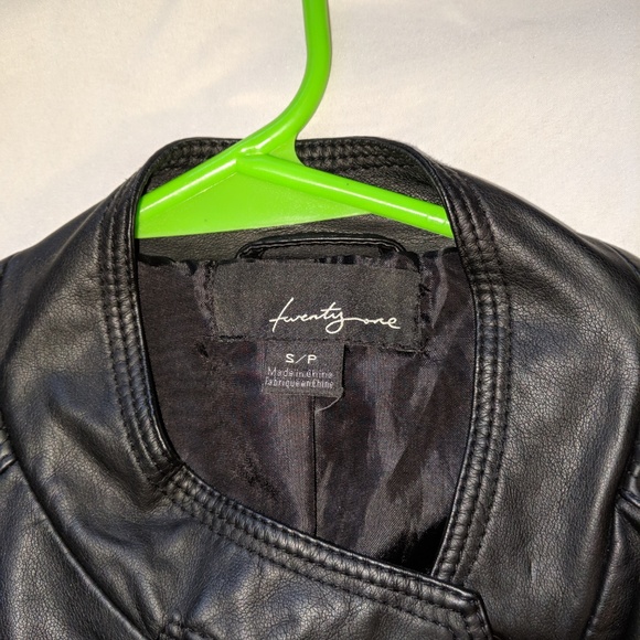 Black Faux Leather Jacket - Picture 2 of 2